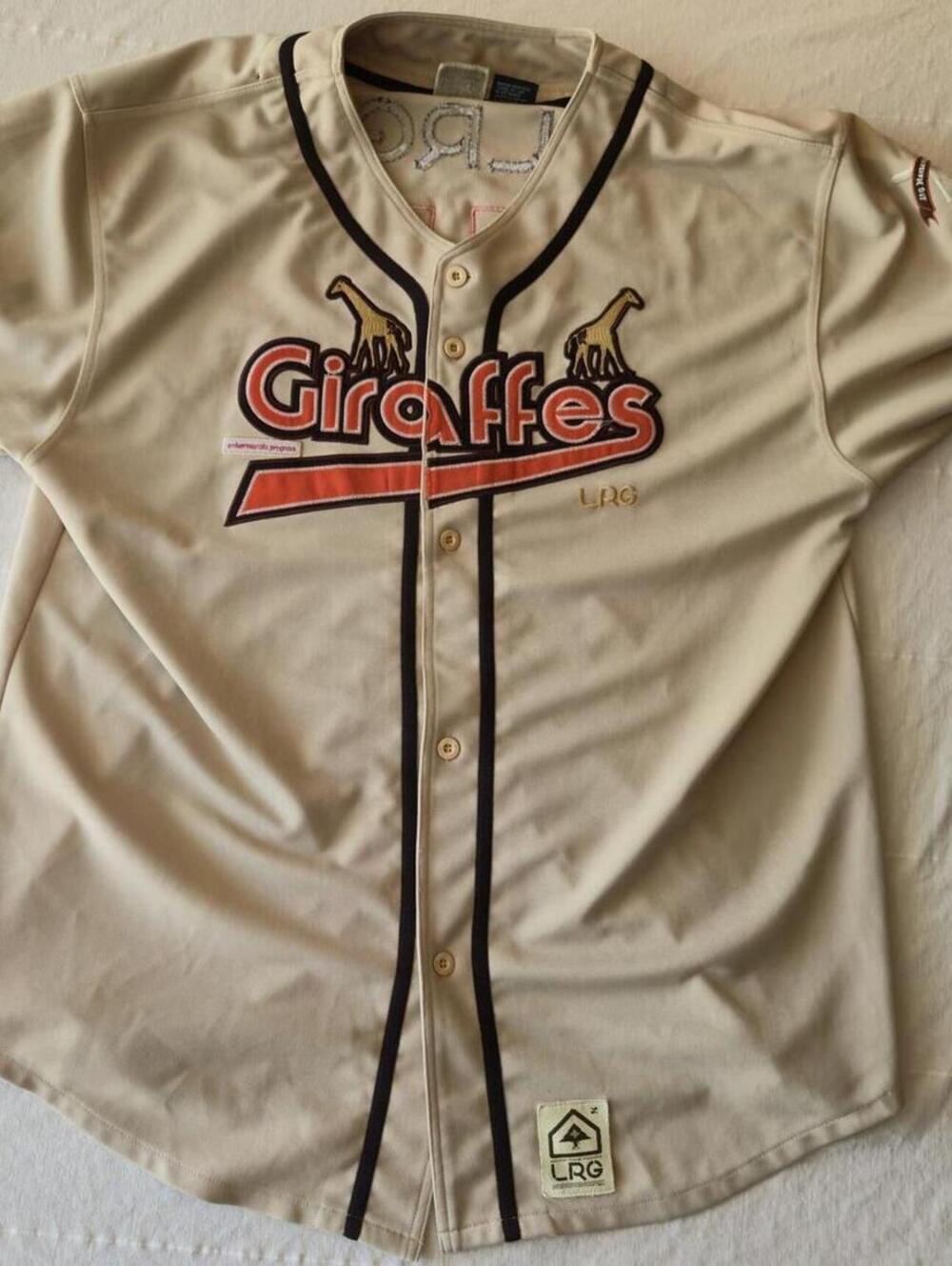 VINTAGE Y2K STREETWEAR L.R.G Giraffes Baseball BUTTON DOWN Jersey MENS Size 3XL